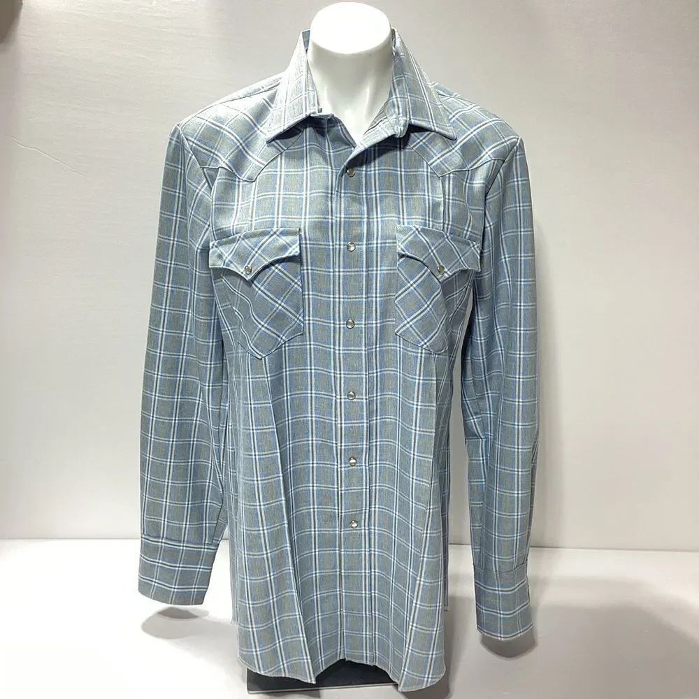 Vintage Fenton Pearl Snap Western Plaid Button Front Shirt